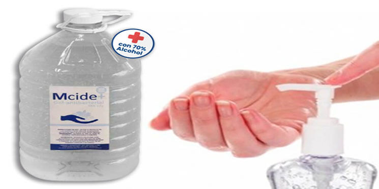 BOTE DE GEL ANTIBACTERIAL PARA MANOS