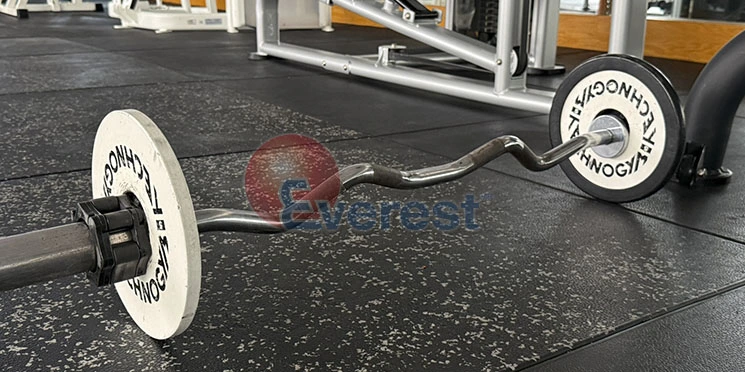 Tapete de hule amortiguante para gimnasio de 15 mm