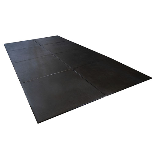 Tapete de hule para gimnasio 1x1 m y 15 mm